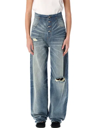 Mm6 Maison Margiela Rihanna Denim Pant In Multi