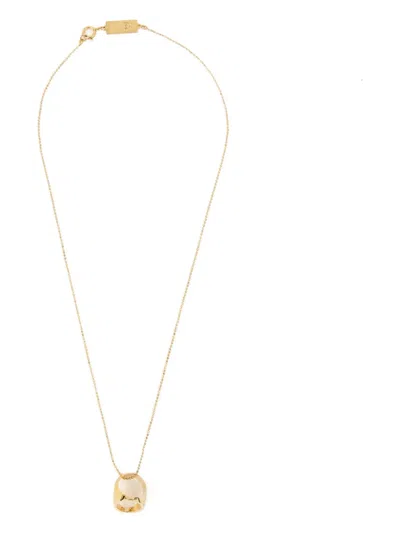 Mm6 Maison Margiela Ring-charm Necklace In Gold