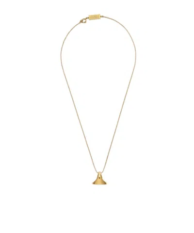 Mm6 Maison Margiela Ring-charm Necklace In Gold