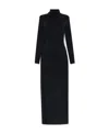 Mm6 Maison Margiela Roll-neck Maxi Dress In Black