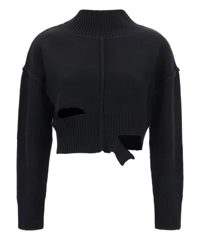 Mm6 Maison Margiela Roll-neck Sweater In Black