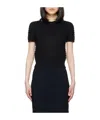 Mm6 Maison Margiela Rough Knitted Short-sleeved Sweater In Black