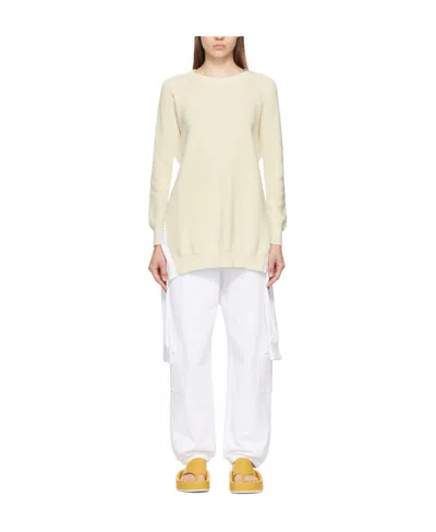 Mm6 Maison Margiela Off-white Cotton Dress In 101f Off White