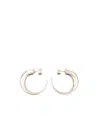 Mm6 Maison Margiela Round Earrings In White