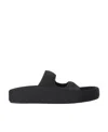 Mm6 Maison Margiela Round Head Flat-soled Slippers In Black