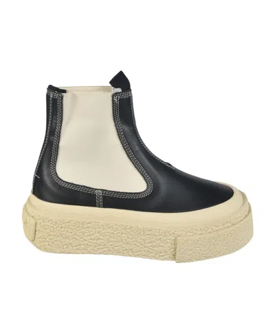 Mm6 Maison Margiela Round-headed Short Boots In Nude