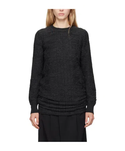 Mm6 Maison Margiela Round Neck Sweater In Black