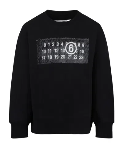 MM6 MAISON MARGIELA MM6 MAISON MARGIELA KIDS NUMBERS-PRINTED CREWNECK SWEATSHIRT
