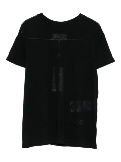 Mm6 Maison Margiela Round-neck T-shirt In Black