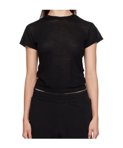 Mm6 Maison Margiela Round-neck T-shirt In Black