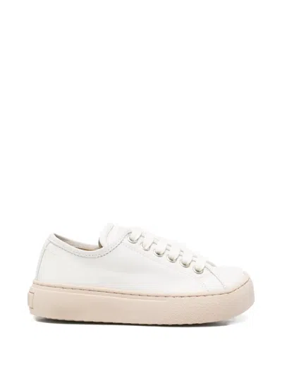 Mm6 Maison Margiela Kids' Round-toe Sneakers In White