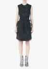 Mm6 Maison Margiela Ruffled Mini Dress In Black