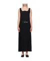Mm6 Maison Margiela Sac Utilisable-print Maxi Dress In Black