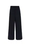 Mm6 Maison Margiela Relaxed Fit Trousers Drawstring Hem In Black
