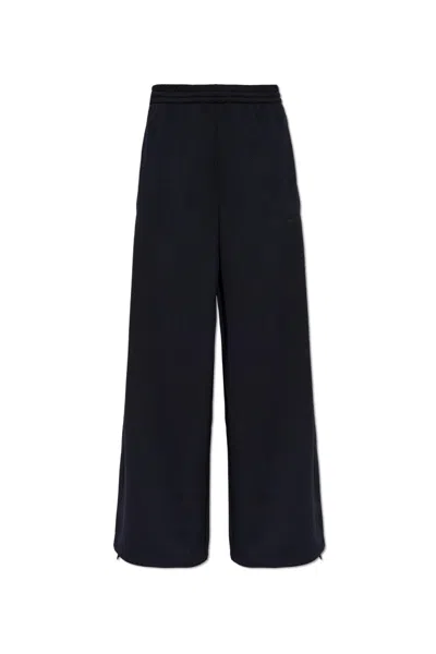 Mm6 Maison Margiela Relaxed Fit Trousers Drawstring Hem In Black