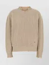 Mm6 Maison Margiela Sand Wool Blend Sweater In Neutral