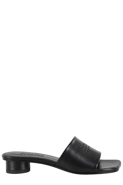 Mm6 Maison Margiela Mm6 By Maison Margiela Numeric Sandal With Engraved Logo Band In Black