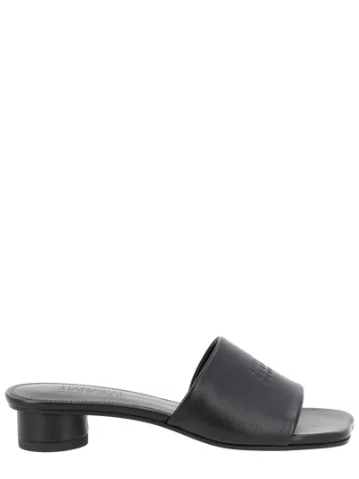 Mm6 Maison Margiela Mm6 By Maison Margiela Numeric Sandal With Engraved Logo Band In Black