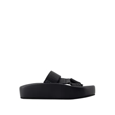 Mm6 Maison Margiela Sandals - Leather - Black
