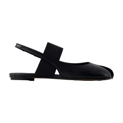 Mm6 Maison Margiela Anatomical Split-toe Leather Slingback Sandals In Black