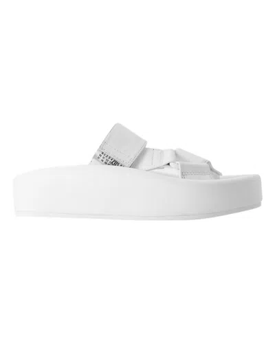 MM6 MAISON MARGIELA SANDALS - MM6 MAISON MARGIELA - LEATHER - WHITE