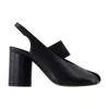 Mm6 Maison Margiela Anatomic Numeric Slingback Peep Toe Block Heel In Black