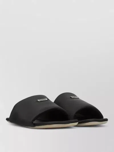 Mm6 Maison Margiela Sandals Open Toe Flat Sole Polyamide Rubber In Black