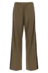 Mm6 Maison Margiela Mm6 By Maison Margiela Brown Satin Band Pants With Contrast Detailing