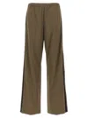 Mm6 Maison Margiela Mm6 By Maison Margiela Brown Satin Band Pants With Contrast Detailing In Green