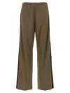 Mm6 Maison Margiela Mm6 By Maison Margiela Brown Satin Band Pants With Contrast Detailing In Green