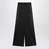 Mm6 Maison Margiela Wide-leg Satin Panel Pants In Black