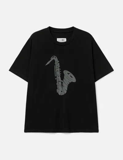 Mm6 Maison Margiela Saxophone T-shirt In Black