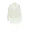 Mm6 Maison Margiela Scallop-hem Button-down Shirt In White