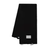 Mm6 Maison Margiela Mm6 By Maison Margiela Textured Ribbed Black Wool Scarf With Fringe In Black