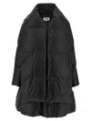 Mm6 Maison Margiela Scarf Down Jacket Puffer Jackets Black In Black