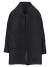 Mm6 Maison Margiela Scarf Down Jacket Puffer Jackets Black In Black