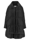 Mm6 Maison Margiela Scarf Down Jacket Puffer Jackets Black In Black