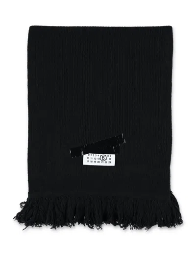 Mm6 Maison Margiela Scarf Etiquette Tape In Black