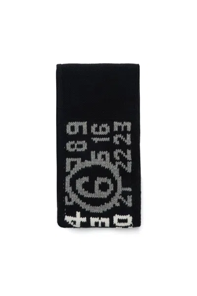Mm6 Maison Margiela Scarf With Numeric Logo In Black