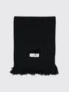 Mm6 Maison Margiela Rectangular Wool Scarf With Iconic Numeric Label In Brown