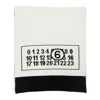 Mm6 Maison Margiela Logo-print Wool-blend Scarf In Multicolor