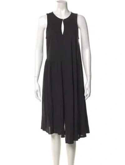 Pre-owned Mm6 Maison Margiela Scoop Neck Knee-length Dress In Black