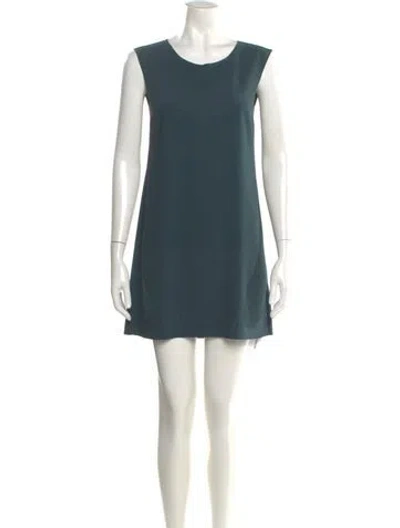 Pre-owned Mm6 Maison Margiela Scoop Neck Mini Dress In Blue