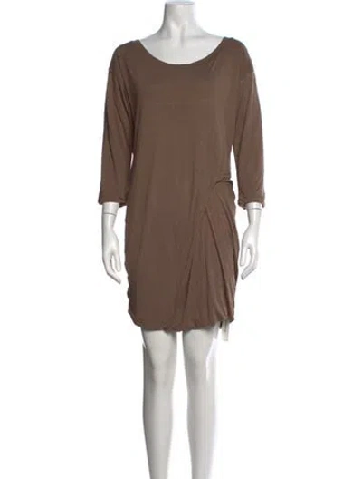 Pre-owned Mm6 Maison Margiela Scoop Neck Mini Dress In Neutral