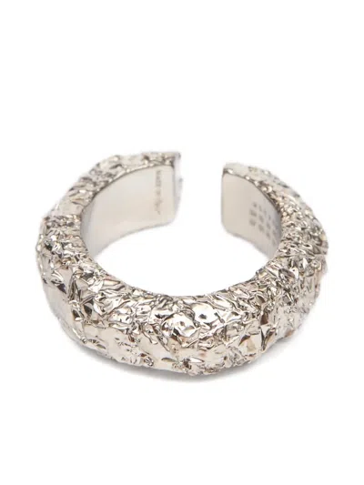 Mm6 Maison Margiela Sculpted Ear Cuff In Silver