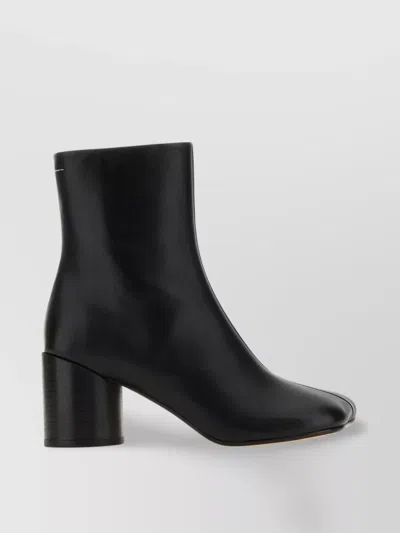 MM6 MAISON MARGIELA SCULPTED LEATHER ANKLE BOOTS