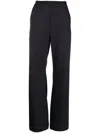 Mm6 Maison Margiela Seam-detail Cotton Flared Trousers In Blue