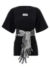 Mm6 Maison Margiela Cotton T-shirt With Gloves In Black