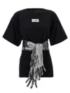 Mm6 Maison Margiela Cotton T-shirt With Gloves In Black