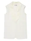 Mm6 Maison Margiela Shawl-collar Waistcoat In White